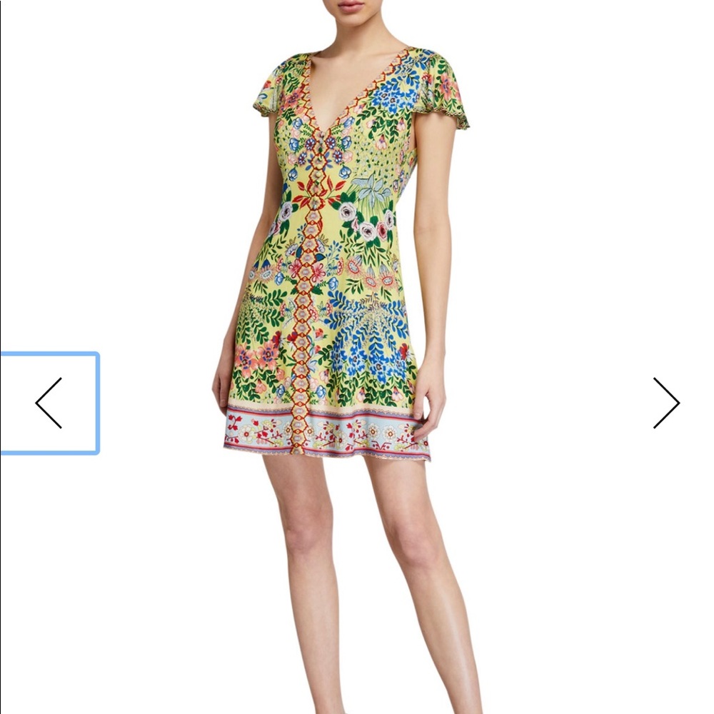 Alice & Olivia Hadley Button-Front Flare Dress